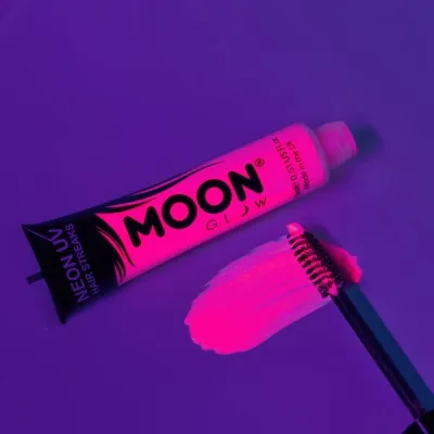 Haarsträhne unter UV-Licht